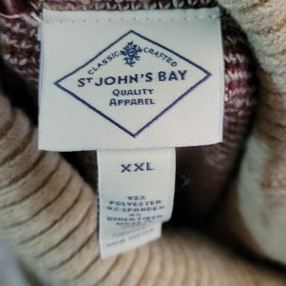 St. John's Bay NWT knit floral turtleneck with button details size XXL - Picture 2 of 6